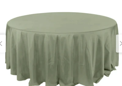Dusty sage green table linens